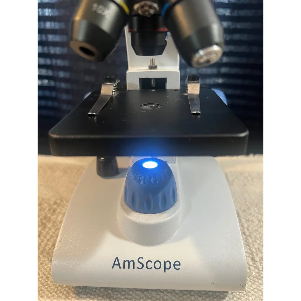 AmScope Kids Student Compound Microscope LED Light‎ 4X 10X 40X portable